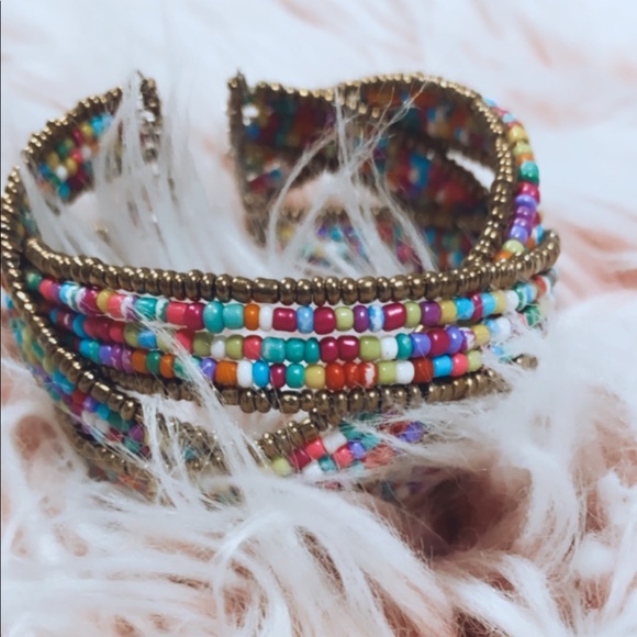 Jewelry - Multi colored Beaded Wrap Bracelet